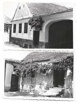 Casă țărănească în Porumbac, județul Sibiu, 1963, lot de 2 fotografii