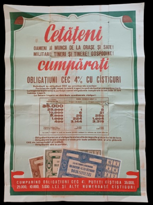 Afiș CEC, perioada comunistă