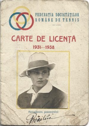 Federația Societăților Române de Tennis, carte de licență, 1931-1938