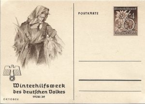 Winterhilfswerk des Deutschen Volkes 1938/39 Oktober, carte poștală