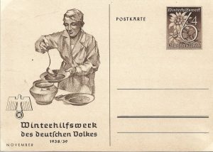Winterhilfswerk des Deutschen Volkes 1938/39 November, carte poștală