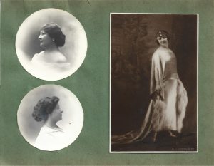 Florica Cristoforeanu, Privighetoarea Râmnicului, lot de 3 fotografii, 1925, cu semnătura sa olografă