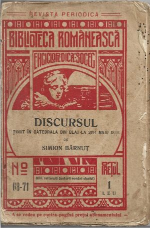 Discursul ținut în Catedrala din Blaj la 2/14 Maiu 1848 de Simion Bărnuț, Biblioteca Românească