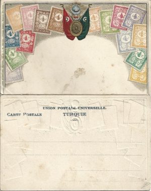 Ottmar Zeihar postcard, Turkish stamps