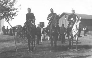 Generalul Traian Moșoiu la manevrele regale din anul 1901 pe când se afla căpitan, comandant de companie în Regimentul 9 Romanați