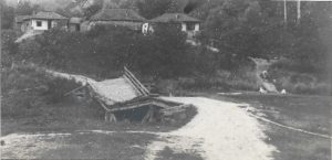 Podul din lemn la Costomiru, județul Buzău, 1912