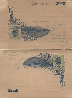 Bilhete postal 40 reis Brazil