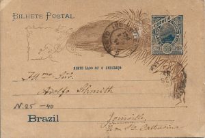 Bilhete postal 50 reis Brazil