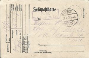 Feldpostkarte, 6 Gardeinfanterie Regiment, 1917, limba germană