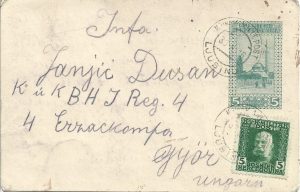 k u k Militärpost Bosnien Hercegovina, 1916, Ljubin