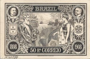Brazil 50 reis correio