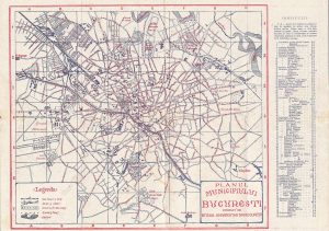 Planul municipiului București întocmit de Oficiul Universitar din București, 1935
