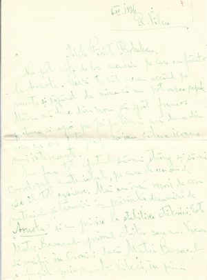 Dumitru Cristescu, preot, Râmnicu Vâlcea, scrisoare către Constantin Bobulescu, 1936