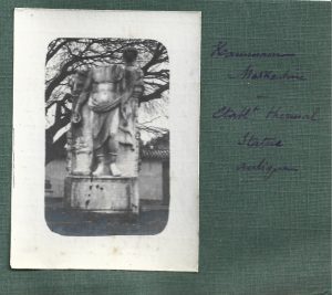 Hammam Maskhoutine, statue antique, Algeria, ca 1920