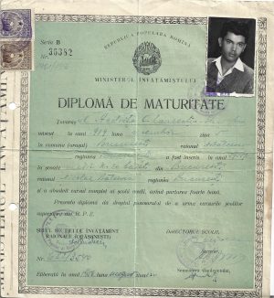 Diplomă de maturitate, 1956