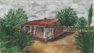 Lucrare de grafică în acuarelă, România, anii 1940