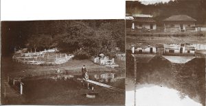 Din curtea mănăstirii Găvanu, Mânzălești, județul Buzău, fin de siècle, lot de 2 fotografii
