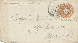 Întreg poștal Republica Mexicana 5 centavos 1914/Postal stationery Republica Mexicana 5 centavos 1914