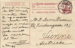 Întreg poștal Elveția, 1910/Postal Stationery Suisse, 1910