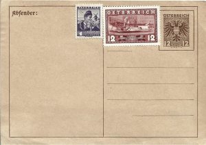 Întreg poștal Austria 1937/Postal Stationery Austria 1937