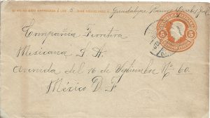 Întreg poștal Republica Mexicana 5 centavos 1914/Postal stationery Republica Mexicana 5 centavos 1914