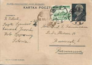 Constanța Popescu-Râmniceanu, carte poștală olografă circulată Lvov-București, 1938