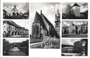 Beszterce - Bistritz, Városrészletek - Stadtansichten, carte poștală, Bistrița