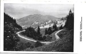 Gyergyói-Havasok, Gyilkostói ut/Gyergyóer-Gebirge, Gyilkostóer-Chausee, carte poștală, Lacul Roșu