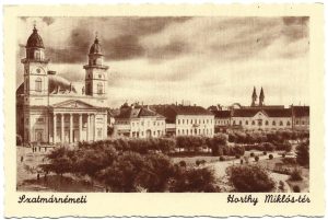 Szatmárnémeti, Horthy Miklós-tér, carte poștală, Satu Mare