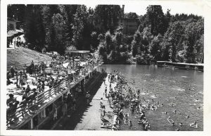 Szováta Fürdő, Medve-tói strand, carte poștală, Sovata