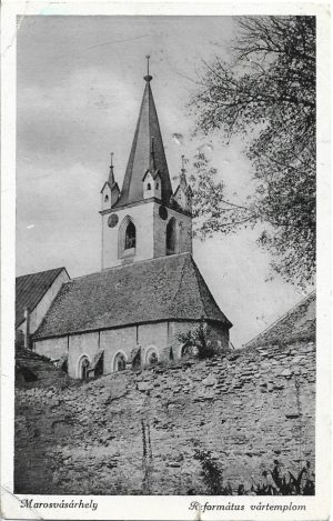 Marosvásárhely, Református vártemplom, carte poștală, Târgu Mureș