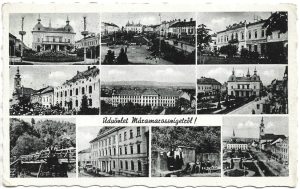 Üdvözlet Máramarosszigetről, carte poștală, Sighetu Marmației