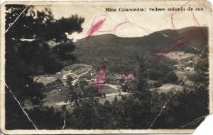 Mina Concordia, vedere colonia de sus, carte poștală