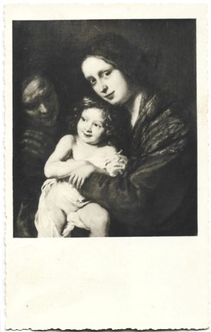 Baron Brukenthalisches Museum, Hermannstadt - Sibiu, Spanicher Maler des 17 Jahrhunderts - Maria mit dem Kind/Pictor spaniol din sec XVII - Maria cu copilul, carte poștală