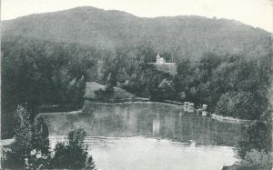 Băile Sovata - Szovátafürdő - Bad Sovata/Lacul Ursu cu vila Illyés - Medvetó az Illyés villával - Bärenteich mit Villa Illyés, carte poștală