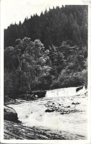 Kovásznafürdő, Patak gát, carte poștală, Băile Covasna