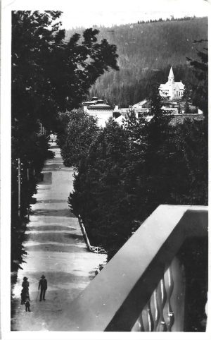 Borszék, Főúti sétány, carte poștală, Borsec