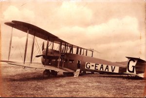 Vickers Vimy Commercial, avion de pasageri, Anglia, număr de înmatriculare G-EAAV, ex-K107, 1920/Vickers Vimy Commercial, passenger plane, registration G-EAAV, ex-K107, Great Britain, 1920