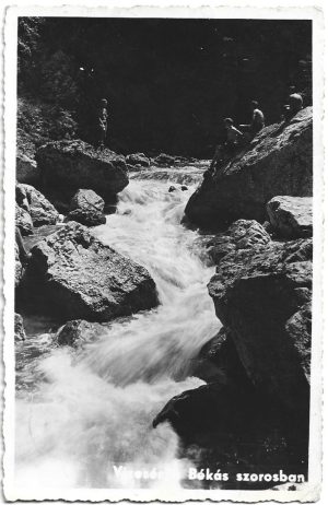 Vizesés a Békás-szorosban, carte poștală, Cheile Bicazului