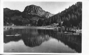 Gyergyói-Havasok, Gyilkos-tó a Cohárddal, carte poștală, Lacul Roșu