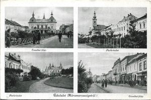Üdvözlet Máramarosszigetről, carte poștală, Sighetu Marmației