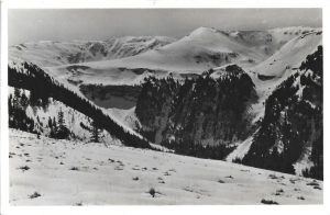 Borsafüred, A lóhavasi nagy lesiklás 1945 méterre, háttérben a Gargaló 2160 méteres csucsa, carte poștală