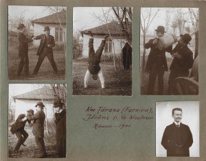 Nae Țăranu, proprietar și editor al revistei umoristice Furnica, 1901, Râmnicu Sărat, lot de 5 fotografii