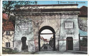 Brașov, Brassó, Kronstadt/Poarta dela Str Orfanilor, Árvaház-uccai kapu, Waisenhausgässer Tor, carte poștală