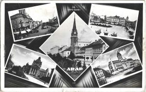Arad, carte poștală circulată Craiova