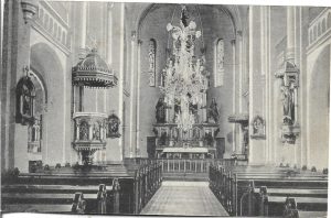 Iskola Nővérek Intézete Temesvár, Józsefváros Templom belseje, carte poștală, Timișoara