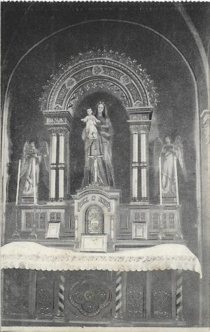 Iskola Nővérek Intézete Temesvár, Józsefváros, Templom mellékoltára, carte poștală, Timișoara