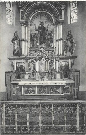 Iskola Nővérek Intézete Temesvár, Józsefváros, Templom főoltára, carte poștală, Timișoara
