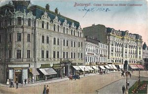 București, Calea Victoriei cu Hotel Continental, carte poștală