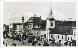 Marosvásárhely, Szécsenyi-téri részlet, carte poștală, Târgu Mureș